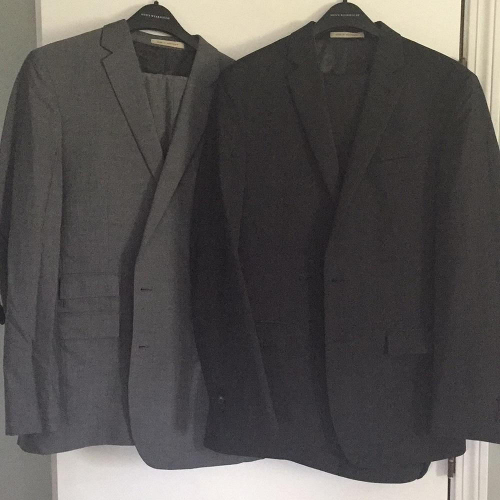 2 x Jospeh Abboud 42L Mens Suits Dark / Light Grey